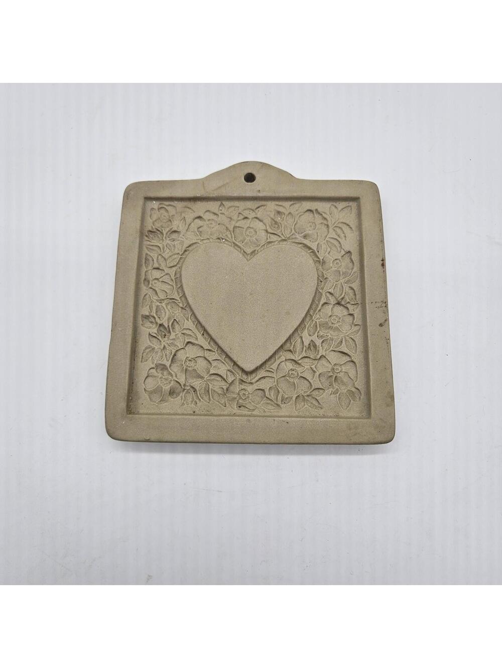 Brown Bag 1995 Hill Design Wild Rose Heart Cookie Mold 5.5"x5.5"